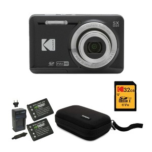 Kodak Pixpro Friendly Zoom FZ55 Digital Camera (Black) Bundle with Accessories - 1 of 4