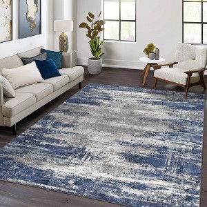 ABYNOW Area Rug – Machine Washable Soft Modern Abstract Carpet Non-Slip Floor Rug - 1 of 2