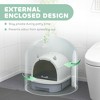 Covered Cat Litter Box with Lid, Scoop, Deodorizing Bags for Odor Control, Privacy, Easy to Clean - 4 of 4