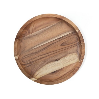 Lipper International Panera de madera de acacia con tapa