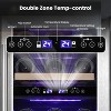 ZAFRO 15" Wine Cooler Under Counter Beverage Refrigerator Beer Mini Fridge 28 Bottles   Stainless Steel Double-Layer Tempered Glass Door - 4 of 4