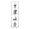 Breighton Home 60.25" Designs2Go Classic Glass 5 Tier Corner Tower Glass/Chrome: Tempered Shelves, No-Tool Setup - image 3 of 4