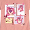 Girls' - Toy Story - Lotso Strawberry Smelling Bear Fitted Short Sleeve Graphic T-Shirt - 2 of 4
