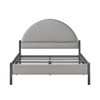 NicBex Queen Upholstered Platform Bed Frame with Curved Headboard,Metal Slats Support,Under Bed Storage,No Box Spring Needed,Easy Assembly - 4 of 4