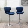 DOMETOUR Adjustable Swivel Barstools with Upholstered Set of 2 - 2 of 4