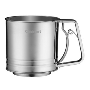Cuisinart 4 Cup Stainless Steel Flour Sifter: Baking Sifter, Flour Strainer, Dishwasher-Safe, Light Silver - 1 of 3