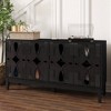 VYNXARIA 60.5" Mid Century Modern Sideboard Buffet Cabinet with Storage,Storage Cabinet with 4 Doors & Adjustable Shelves,Black - 2 of 4