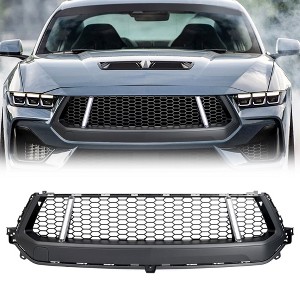AMERICAN MODIFIED GT Style Front Grille w/LED DRL for 2024+ Mustang EcoBoost/GT, Matte - 1 of 4