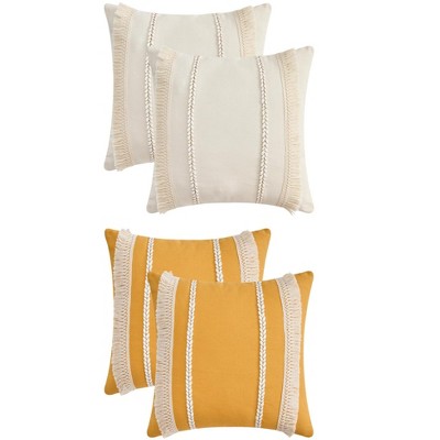 REGALWOVEN 4 Pcs Boho Modern Striped Decorative Throw Pillow Cover for Living Room Bed Sofa