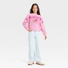 Girls' KPop Demon Hunters 'Saja Boys' Graphic Pullover Sweatshirt - Light Pink - 4 of 4