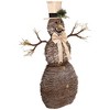 Northlight LED Lighted Rustic Rattan Snowman Outdoor Christmas Decoration - 48" - Warm White - 4 of 4