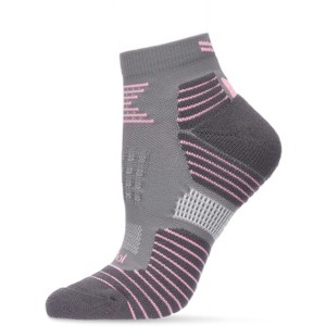 Memoi Women's Ultimate Performance Quarter Cotton Blend Moderate Compression Socks Gray 9-11 - 1 of 3