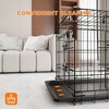 JUJABU Dog Cage with Divider and Plastic Leak-Proof Pan Tray - 4 of 4