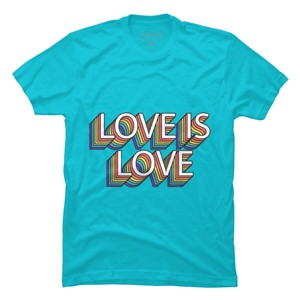 Adult Design By Humans Retro Love Is Love Pride By DudleyjazT-Shirt - 1 of 2