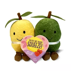 Frankford Valentine's Main Squeeze Date Night Plush with Gummy Candy Hearts - 1oz