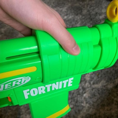 Fortnite SHHHH Nerf Gun. Yellow. WORKS!! With detachable silencer Tested