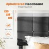 INFURNIC Beds Full Bed Frame With Headboard, Upholstered Platform Bed Frame With Wooden Strip Support, Dark Gray, 77.36"*42.9"*48.5" - 2 of 4