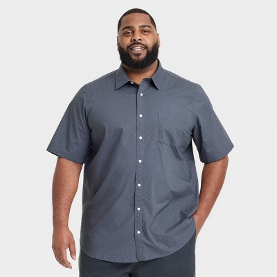 Men's Big & Tall Short Sleeve Poplin Shirt - Goodfellow & Co™ Dark Gray 3XLT