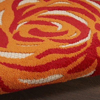 Multicolor Floral Synthetic Round Area Rug 7'10" x 10'6"