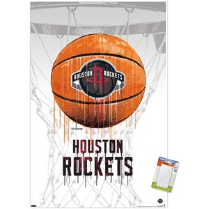 Trends International NBA Houston Rockets - Drip Basketball 21 Unframed Wall Poster Prints - 1 of 4