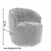 PAGED Teddy/Velvet Swivel Accent Chair,Barrel Chair with Wooden Frame and Swivel Base,Modern Upholstered Swivel Living Room Chairs for Living Room - 3 of 4