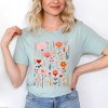 Simply Sage Market Women's Pink Floral Short Sleeve Graphic Tee - 2 of 4