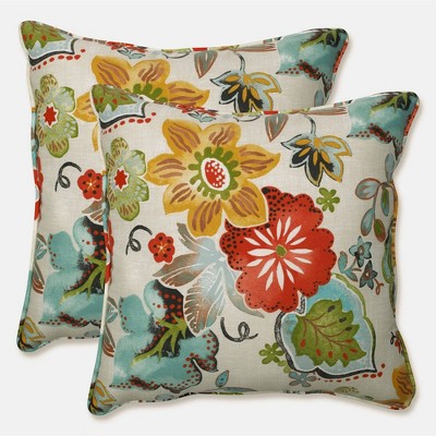 Alatriste 2pc Outdoor/Indoor Throw Pillows Ivory - Pillow Perfect