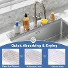 Attop Faucet Mat, Water Absorbing Stone Tray for Sink, Diatomite Fast-Drying Faucet Mat, Faucet Splash Guard for Bathroom Counter (White, 23.6" x 4") - 4 of 4