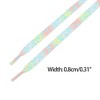 INSPIRE CHIC Leopard Multicolor Tie Dye Gradient Flat Shoelaces Sports Sneakers 2 Pairs - 3 of 4