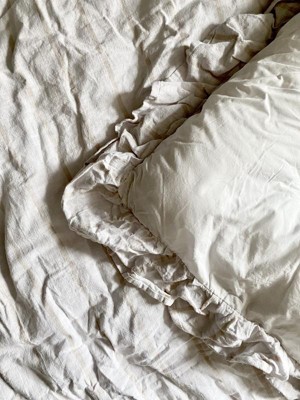 King Lace Border Cotton Slub Comforter & Sham Set White - Threshold Designed with Studio McGee