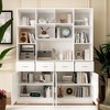 Famapy Wood 4-Doors Display Cabinet with Adjustable Shelves and 4 Drawers - 2 of 4
