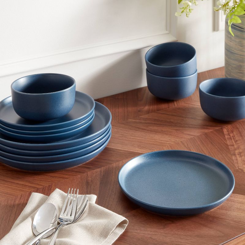 12pc Stoneware Tilley Dinnerware Set Blue - Threshold&#8482;, 3 of 7