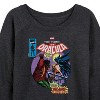 Women's - Marvel - Blade Comic Book Cover Lightweight French Terry Wide Neck Long Sleeve Graphic Shirt - 2 of 4