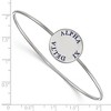 Black Bow Jewelry Sterling Silver Alpha Xi Delta Greek Life Bangle Bracelet 8 Inch - 2 of 3