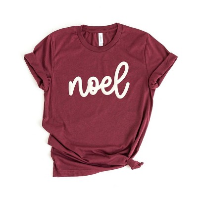 Simply Sage Market Women's Noel Bold Cursive Puff Print Short Sleeve Graphic Tee