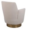 Lyngins 360° Swivel Accent Chair, Swivel Barrel Chair, Armchair for Living Room, Round Barrel Chairs with Gold Stainless Steel Base, Reading Chair - 4 of 4