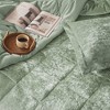 Sapphtopaz Blush Crushed Velvet Comforter Set Duvet Cover Set, Diamond Quilted Bedding Set with Throw Pillows, Machine Washable - 2 of 4