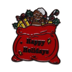 Unique Bargains Christmas Brooches Series Alloy Dripping Wax Red 1.02"x1.14" 1 Pc - 1 of 4