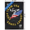 Trends International Looney Tunes x Team USA - Surfing Framed Wall Poster Prints - 3 of 4