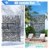 CLIHOME Outdoor Grid Shape Metal Decorative Screens,Freestanding Outdoor Indoor Privacy Screen - 2 of 4