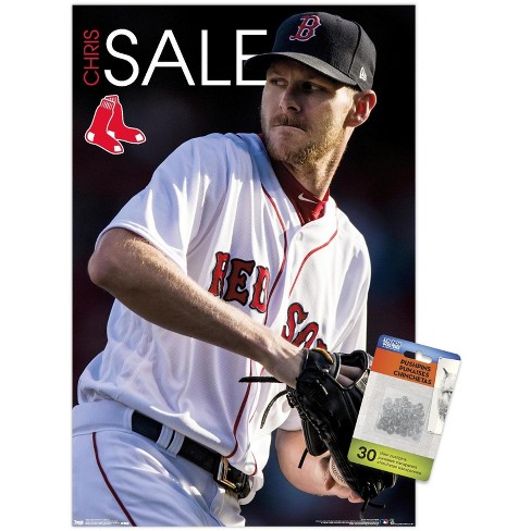 Trends International Mlb Boston Red Sox - Chris Sale 18 Unframed Wall  Poster Print Clear Push Pins Bundle 14.725 X 22.375 : Target
