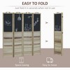 NicBex 4-Panel Room Divider Folding Privacy Screen with Black Boards & Wood Legs Partition for Home & Office - 4 of 4