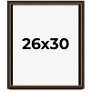 PosterPalooza | Modern Shadow Box 1" Depth Brown Picture Frame - UV Acrylic, Backing, Hanging Hardware - 2 of 4