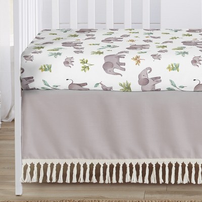 Gray Microfiber Elephant Jungle Toddler Comforter Set