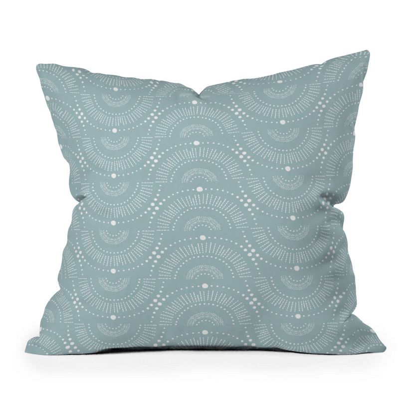 Heather Dutton Rise and Shine Mist Outdoor Throw Pillow Blue - Deny Designs, 1 of 5