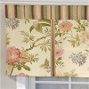 RLF Home 3" Rod Pocket High Quality Fabric Casa di Fiori Pleated Valance for Windows 50" x 16" Cameo - 4 of 4