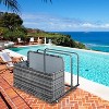 Double-Layer Poolside Float Storage Box with PE Rattan Design, Outdoor Rolling Pool Caddy for Patio, Durable Beach and Pool Storage Solution - 3 of 4