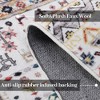 Boho Area Rug Washable Rug Moroccan Living Room Rug Non-Shedding Print Floor Carpet Soft Abstract Carpet, Beige - 4 of 4