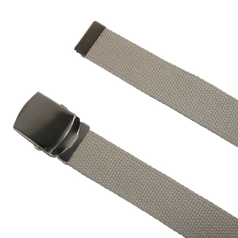 CTM Big & Tall Cotton Adjustable Belt with Nickel Buckle, 2 of 3