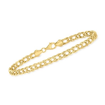 Ross-Simons 10kt Yellow Gold Geometric-Link Bracelet